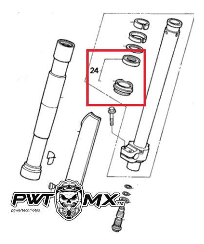 Honda 2 Kit Reten Suspension Barral Delanter CR 500R 92 - 94 1