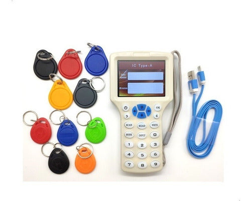RFID NFC Reader Copier Cloner 10 Frequencies 10 Keychains 0