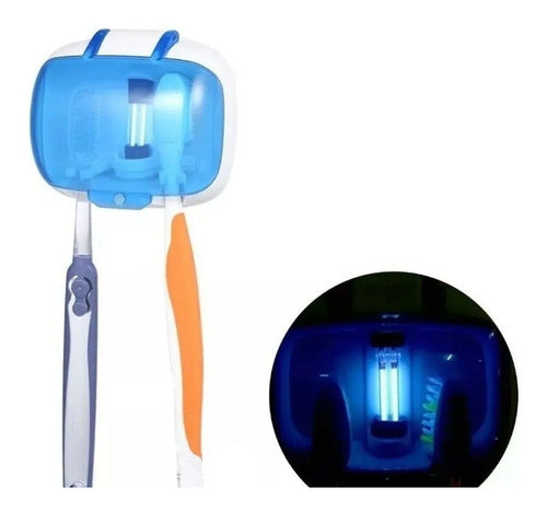 Porta Cepillo De Dientes Con Luz Ultravioleta Antibacterial 1