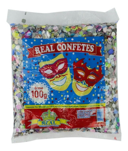 Confete Para Festas Carnaval Decoração Colorido 100g 0