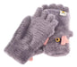 Perfucasa Winter Half Finger Gloves Kids with Mitten Horns 1