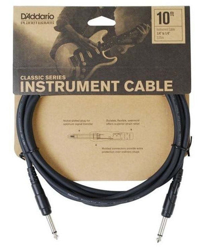 D'Addario Planet Waves Classic Series Cable Plug 3 Metres PW-CGT-10 0