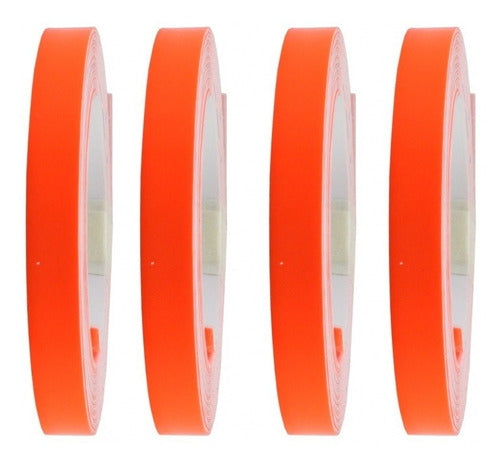 Reflective Fluorescent Tuning Wheel Rim Tape for Motorcycles, Cars, and Bikes - Pack of 4 10