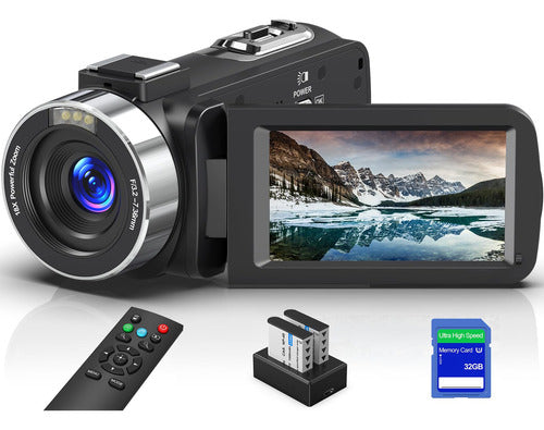 Videocámara 8K Con Visión Nocturna IR Y Zoom 18X, Wifi Para 0