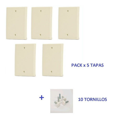 JELUZ Blind Urea Covers 5x10cm with 10 Screws - Pack of 5 0