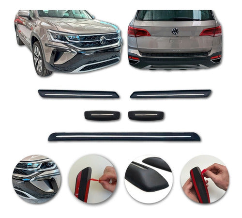 VW Taos Black Bumper Protective Self-adhesive Moldings by Kenny 4