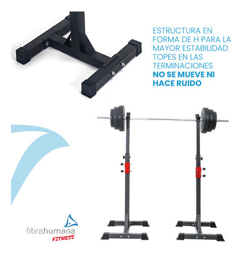 Rack Soporte Sentadillas Pesas Press Pecho Gimnasio Barra 3