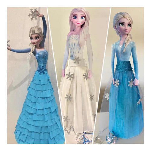 Funtastic Adorno Para Torta Elsa Vestido Blanco Frozen 2 1