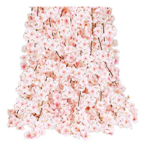 Cewor Artificial Cherry Blossom Flowers Japanese Kawaii Decoration 10pcs 0