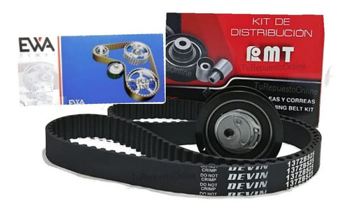 Kit De Correa Distribucion Vw Polo -  Caddy 1.9 Diesel Sd 0