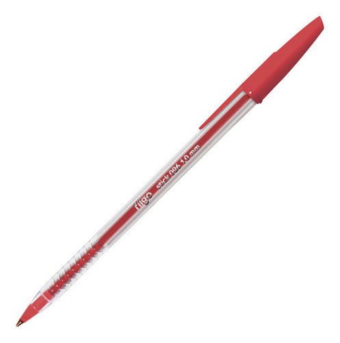 Filgo Red Stick Ballpoint Pen Pack of 50 Units 1