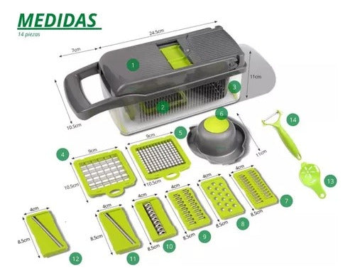 JTA STORE TECHNOLOGY Rallador Picador Cortador De Alimentos Verduras Frutas 4