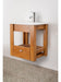 Rustic Wooden Wall Hung Vanity with 50cm Sink and Mirror 5
