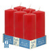 Velas De Pilar Rojas De 3.0 X 8.0 in, Velas Sin Perfume, Paq 1