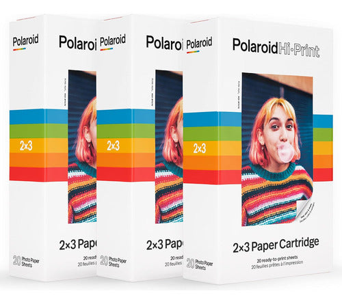 Polaroid Hi-print Paprt  Pacote Triplo De 2 X 3 Cartucho D 0