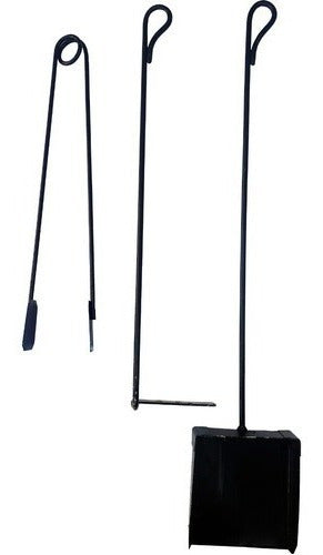 Parrilla Juegos Grill Set 3 Pieces - Iron Spatula, Tongs, and Poker 2