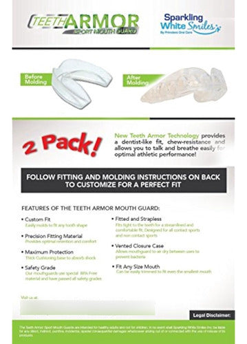 Pack of 2 Teeth Armor Sports Mouth Protectors 1