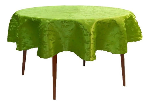 Simply Round Stain-Resistant Tablecloth 185cm Diameter 0