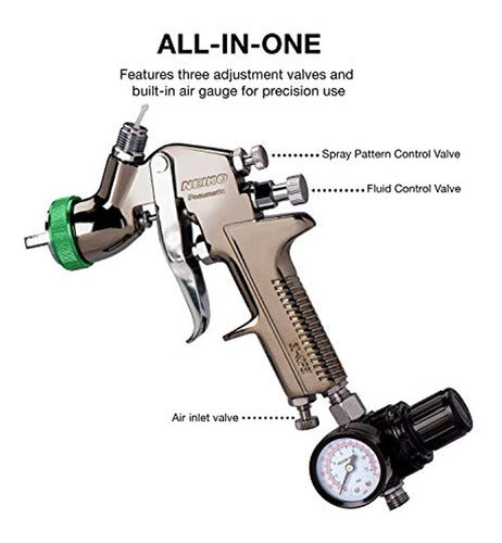 Neiko 31214A HVLP Gravity Feed Air Spray Gun | 1.5mm Nozzle Size 1