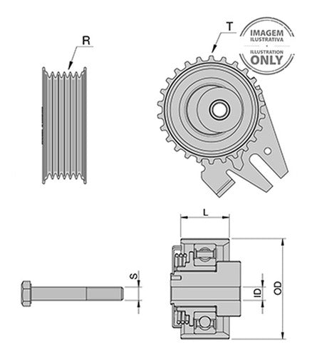 Ruleman Tensor PK Volkswagen Gol 1.0 16V 1997-2005 76mm 1