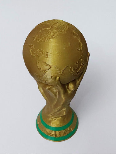 Trofeo Qatar 2022 Copa Del Mundo 10 Cms Altura 3d Foto Real 4