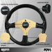 Warvol Nautical Sports Steering Wheel Black Lacquered 350mm 2