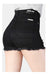 Nahana Short Jean Nahana Negro Elastizado Con Roturas Talle 46 2