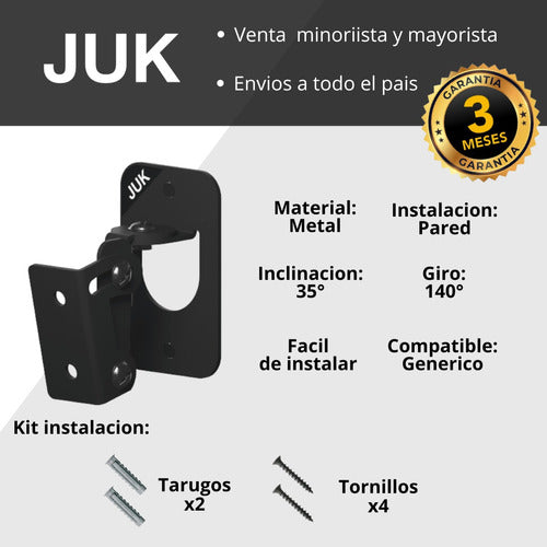 JUK Universal Wall Speaker Mounts X 2 Units - Metal 1