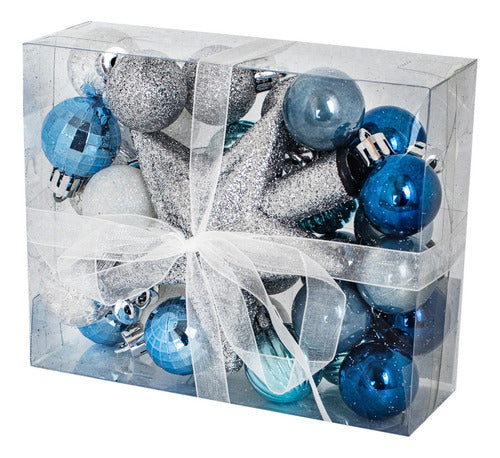 Generic Adorno Navidad Chirimbolo Azul 3cm X 30 Piezas 0