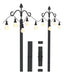 ~? Jackyled Outdoor String Light Pole 2 Pack, Ajustable 9ft 0