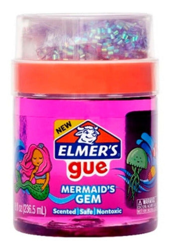 Elmer's Slime Gue Mermaid Gem Sirena Gemas Crunchy 0