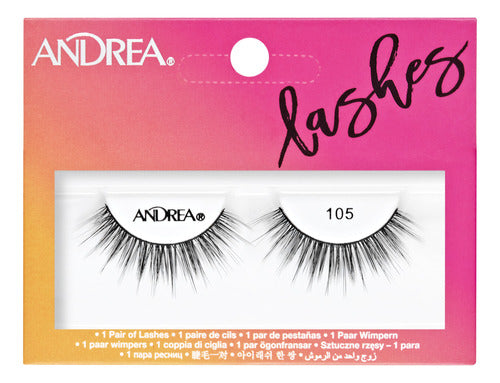 Andrea Strip Lashes Black N°105 False Eyelashes Strip Set 2