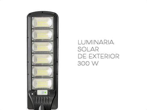 Belmotec Luminaria Solar 300W Exterior Luz Led Fria Sensor Fotocelula 1