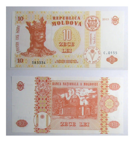 Moldavia 10 Lei Banknote 2013 UNC Uncirculated 0