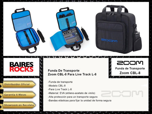 Funda De Transporte Zoom Cbl-8 Para Live Track L-8 1