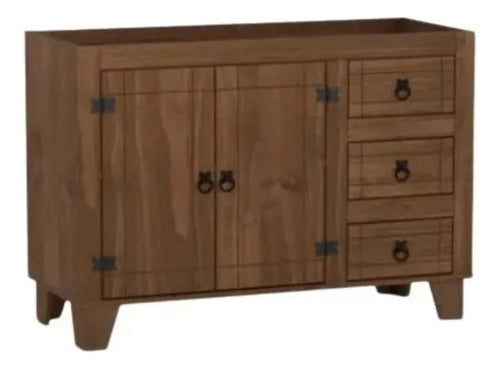 Tienda Max Mexican-Style Wooden Under-Counter Cabinet 0