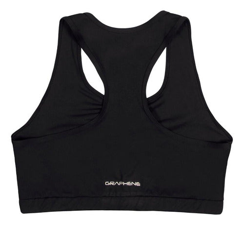 Graphene Top Deportivo De Dama Negro Con Detalle Rojo 3