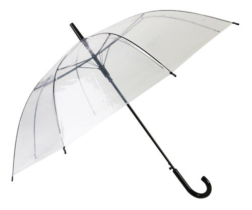 Mol Hats Paraguas Grande Transparente Poe Lluvia Eventos 8 Gajos Hq 0