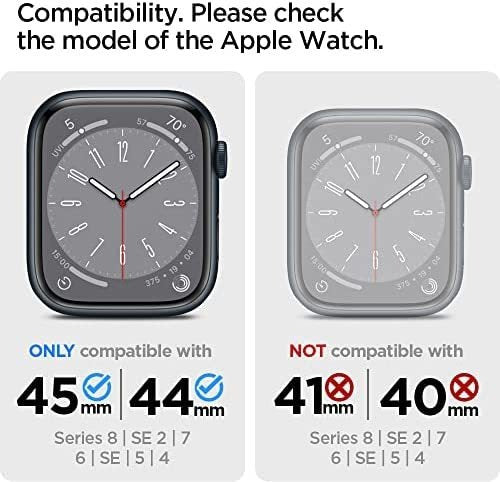Spigen Rugged Mesh Case for Apple Watch 44/45mm in Black 1