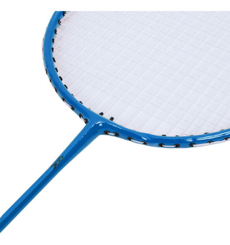 Conjunto De Raquetes De Badminton Azul Professional Alloy 3 4