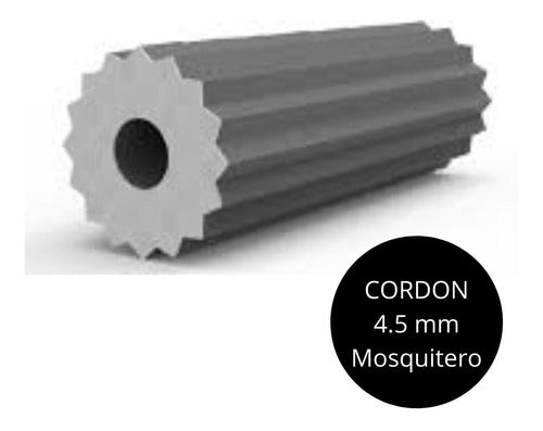 HS Burlete Cordón Mosquitero 4.5mm Rollo X 100 Metros Gris 0