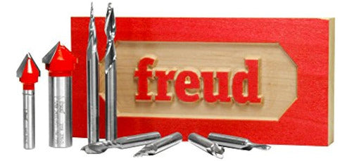 Freud 8 Piezas Cnc Router Bit Signmaking Conjunto 87108 2