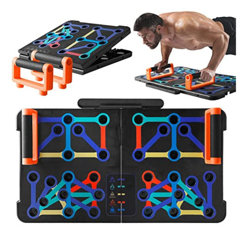 SQUATZ Portable Push-Up Board - Includes 5 Resistance Pieces 0