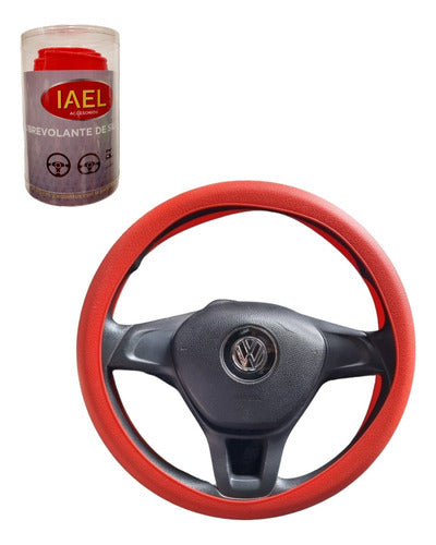 Fiemo Fundas Adjustable Silicone Steering Wheel Cover 38 Red 0