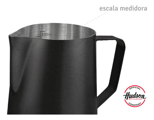 Jarro Latte Barista Negro 330ml Linea Hudson Oficial 3