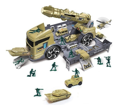 Special Forces Juego De Soldaditos Set Camion, Tanque Militar Base Misil 0