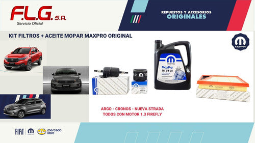 Mopar Fiat Filters and Oil Kit from 2021 2