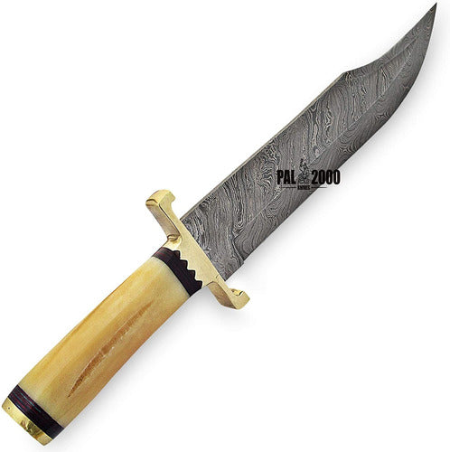 Handmade Knife with Bone Handle | Damascus Steel 3