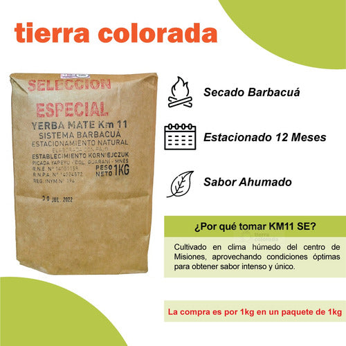 Yerba Mate Km11 Selección Especial Barbacuá 1kg 1