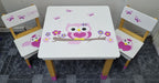 Personalized Wooden Children's Table and Chairs with Character Designs 14